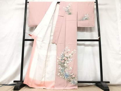 平和屋着物■訪問着　草花文　正絹　逸品　CABG6696xe