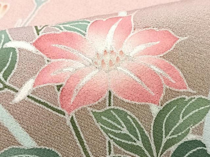 平和屋着物■訪問着　草花文　正絹　逸品　CABG6696xe