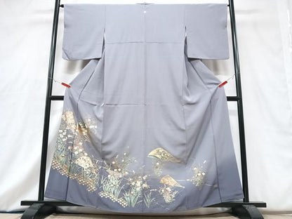 平和屋着物■豪華色留袖　扇面草花文　暈し染め　金彩　正絹　逸品　CABG6698xe