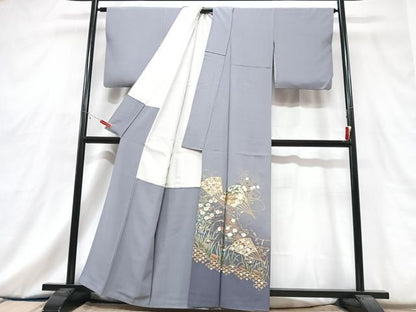 平和屋着物■豪華色留袖　扇面草花文　暈し染め　金彩　正絹　逸品　CABG6698xe
