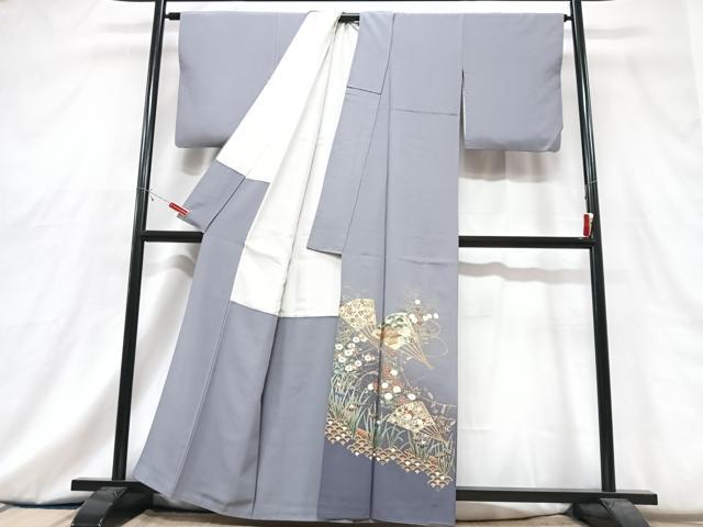 平和屋着物■豪華色留袖　扇面草花文　暈し染め　金彩　正絹　逸品　CABG6698xe
