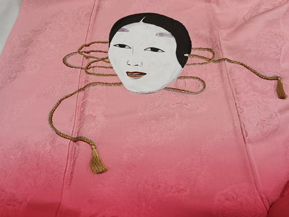 平和屋着物■豪華振袖　刺繍　能面　暈し染め　金銀糸　正絹　逸品　CABG6699xe