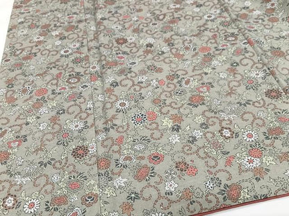 平和屋着物■上質な紬　花唐草文　正絹　逸品　CABG6709xe