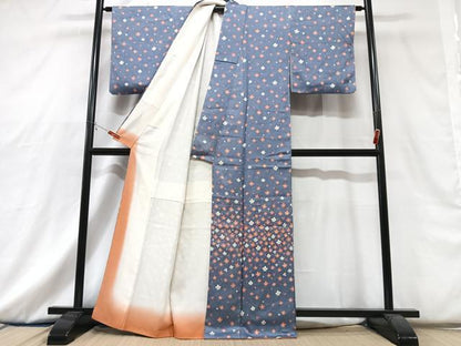 平和屋着物■訪問着　花尽くし　鮫小紋柄　正絹　逸品　CABG6711xe