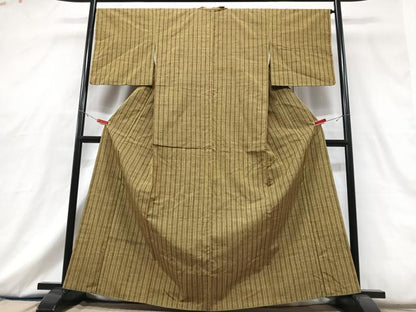 平和屋着物■上質な紬　縞　正絹　逸品　CABG6721xe