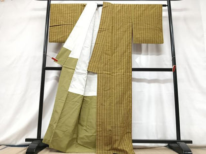 平和屋着物■上質な紬　縞　正絹　逸品　CABG6721xe