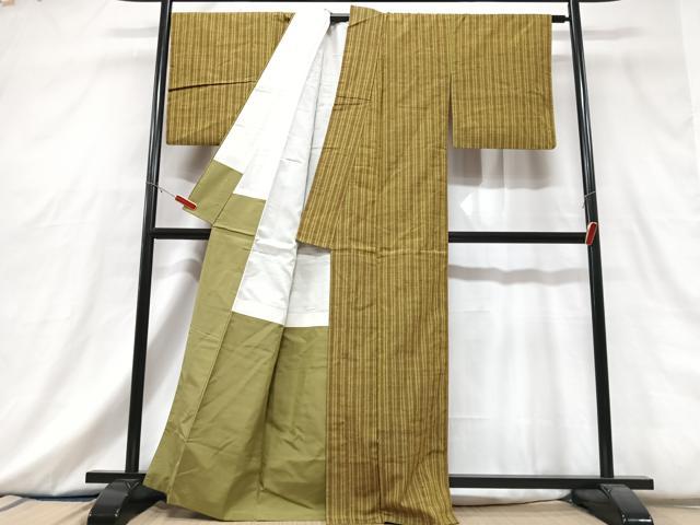 平和屋着物■上質な紬　縞　正絹　逸品　CABG6721xe