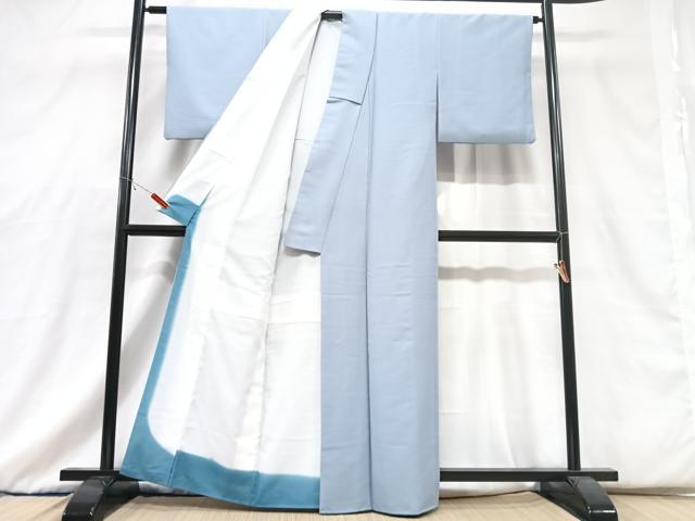 平和屋着物■色無地　湊鼠色　洗える着物　CABG6726xe