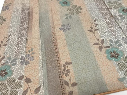 平和屋着物■小紋　草花文　洗える着物　CABG6729xe