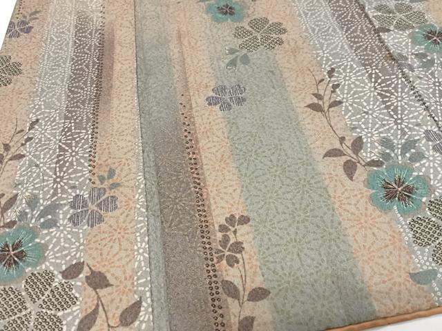 平和屋着物■小紋　草花文　洗える着物　CABG6729xe