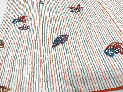 平和屋着物■上質な小紋 舞葉文 正絹 逸品 CABG6734xe