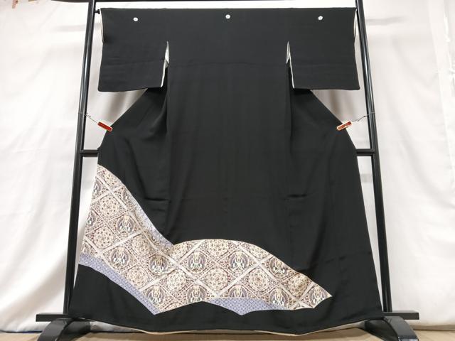 平和屋着物■豪華黒留袖 花鳥文 金彩 正絹 逸品 CABG6737xe