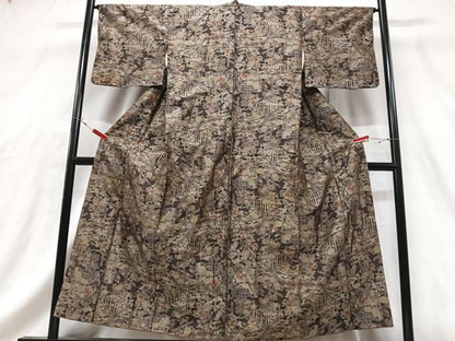 平和屋着物■上質な紬 草花文 正絹 逸品 CABG6739xe