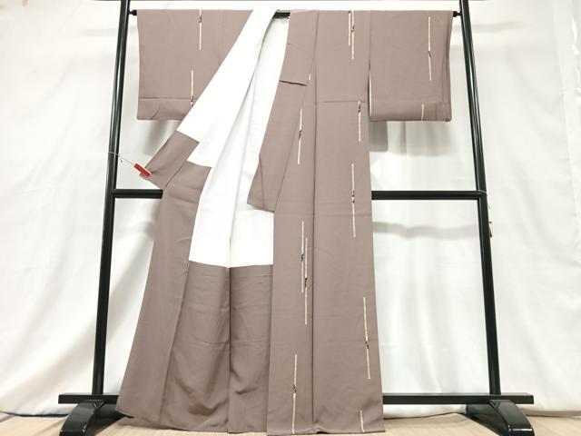 平和屋着物■上質な小紋　幾何学文様　正絹　逸品　CABG6753xe