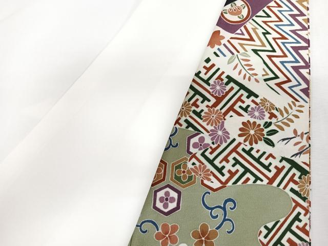 平和屋着物■豪華黒留袖　飛鶴花唐草松文　金彩　正絹　逸品　CABG6756xe
