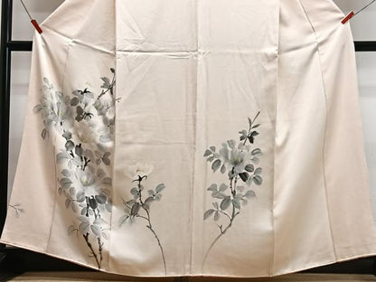 平和屋着物■訪問着　手描き　枝花文　正絹　逸品　CABG6767xe