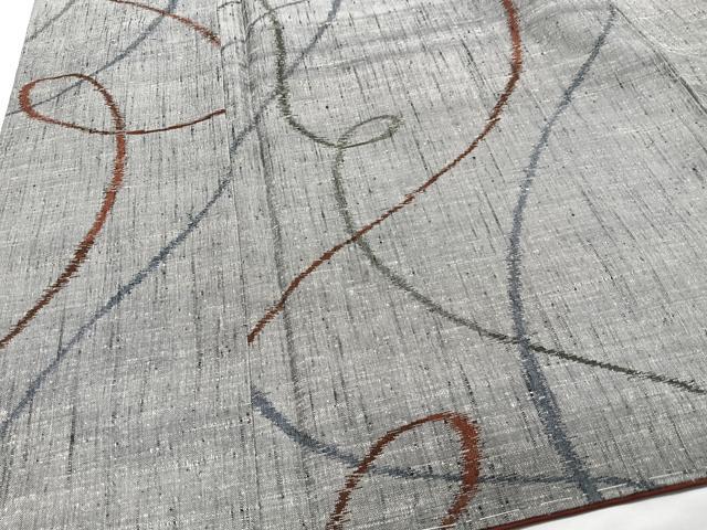 平和屋着物■上質な紬　幾何学文様　正絹　逸品　未使用　CABG6777xe
