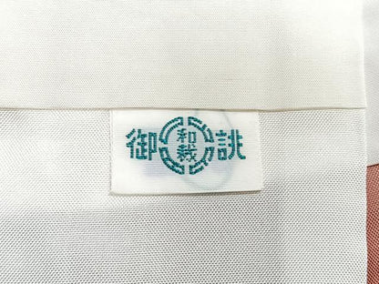 平和屋着物■上質な紬　幾何学文様　正絹　逸品　未使用　CABG6777xe
