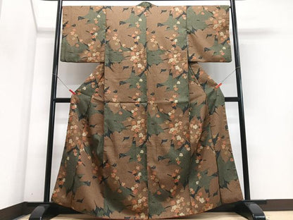 平和屋着物■小紋　舞葉文　洗える着物　CABG6787xe