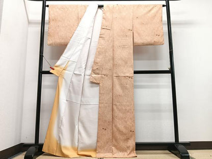 平和屋着物■小紋　芝草文　洗える着物　CABG6788xe