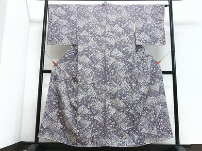 平和屋着物■上質な小紋　舞花文　正絹　逸品　CABG6790xe