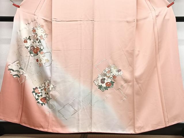 平和屋着物■訪問着　草花文　暈し染め　金彩　正絹　逸品　CABG6791xe