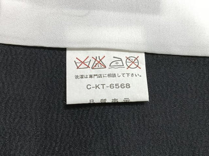 平和屋着物■黒留袖　尾長鳥浜松文　金彩　洗える着物　CABG6792xe