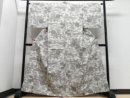 平和屋着物■上質な紬　風景文　正絹　逸品　CABG6794xe