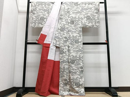 平和屋着物■上質な紬　風景文　正絹　逸品　CABG6794xe