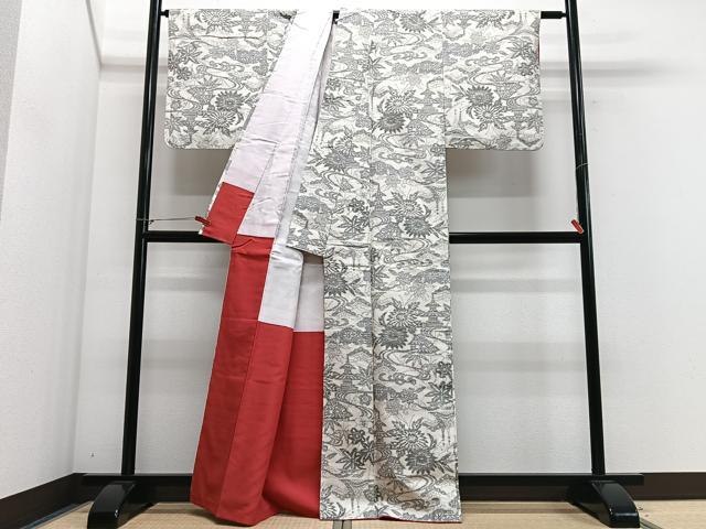 平和屋着物■上質な紬　風景文　正絹　逸品　CABG6794xe