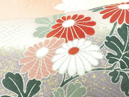 平和屋着物■訪問着　枝花文　金彩　正絹　逸品　CABG6797xe
