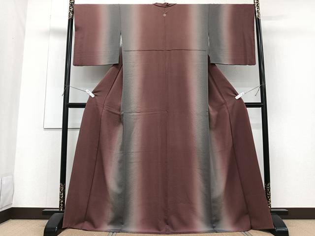 平和屋着物■上質な小紋　間道　暈し染め　正絹　逸品　CABG6801xi