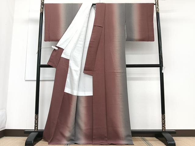 平和屋着物■上質な小紋　間道　暈し染め　正絹　逸品　CABG6801xi