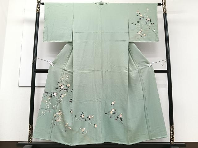 平和屋着物■訪問着　流水枝橘花文　金彩　正絹　逸品　未使用　CABG6804xi