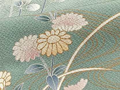 平和屋着物■訪問着　流水枝橘花文　金彩　正絹　逸品　未使用　CABG6804xi
