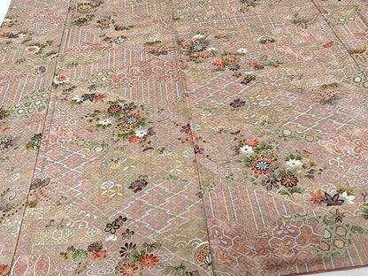 平和屋着物■上質な小紋　絵霞花蝶文　金彩　正絹　逸品　CABG6805xi