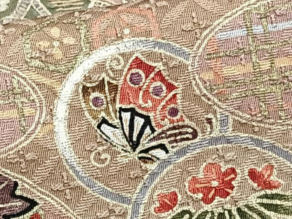 平和屋着物■上質な小紋　絵霞花蝶文　金彩　正絹　逸品　CABG6805xi