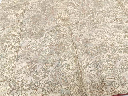 平和屋着物■上質な小紋　人物風景文　正絹　逸品　CABG6818xi