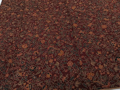 平和屋着物■上質な小紋　更紗花鳥文　正絹　逸品　CABG6820xi