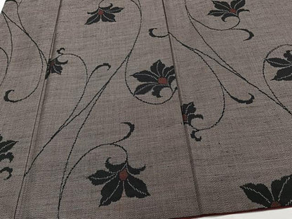 平和屋着物■上質な紬　花唐草文　正絹　逸品　CABG6821xi