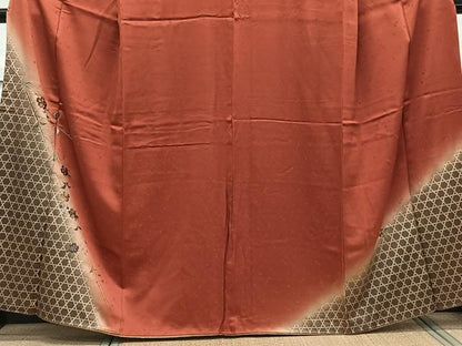 平和屋着物■色留訪問着　刺繍　籬枝垂れ花文　金彩　正絹　逸品　CABG6822xi