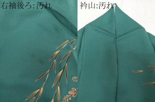 平和屋着物■訪問着　雲取り枝垂れ雪輪花文　金彩　正絹　逸品　CABG6825xi