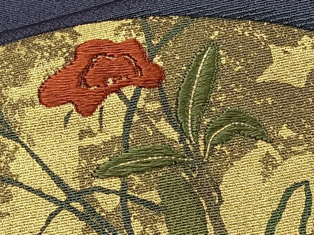 平和屋着物■訪問着　刺繍　地紙草花文　金彩　正絹　逸品　CABG6827xi