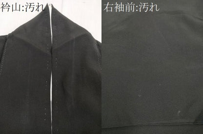 平和屋着物■豪華黒留袖　駒刺繍　籬車花文　金銀彩　正絹　逸品　CABG6833xi