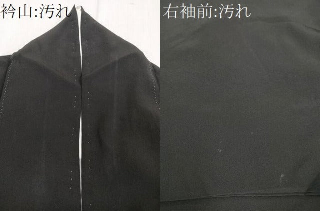 平和屋着物■豪華黒留袖　駒刺繍　籬車花文　金銀彩　正絹　逸品　CABG6833xi