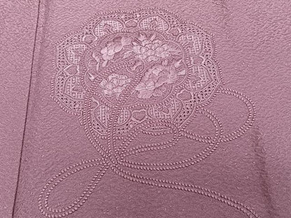 平和屋着物■中国三大刺繍　スワトウ刺繍　相良刺繍　無地絵羽訪問着　正倉院花文　菖蒲色　正絹　逸品　CABG6848xi