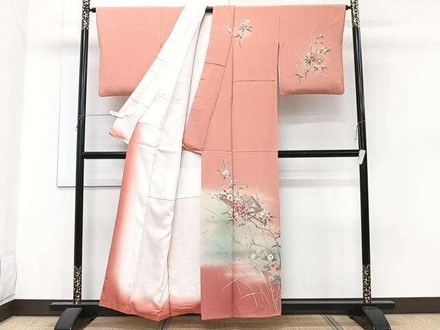 平和屋着物■訪問着　冊子鳳凰花文　暈し染め　金彩　正絹　逸品　CABG6849xi