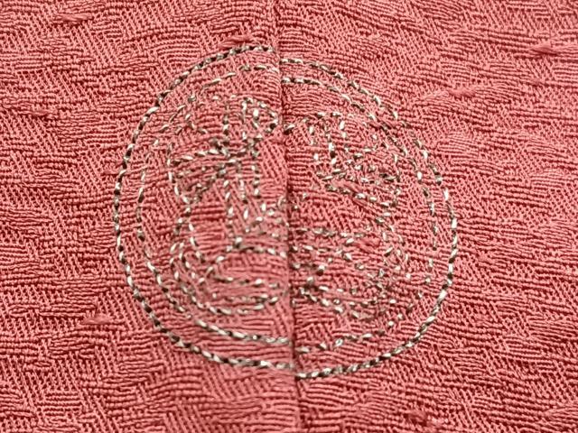 平和屋着物■上質な色無地　幾何学地紋　今様色　正絹　逸品　CABG6851xi