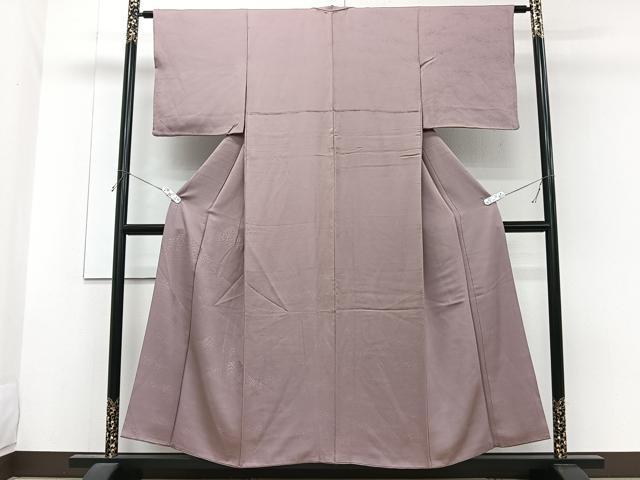 平和屋着物■色留訪問着　色無地　遠山地紋　梅鼠色　正絹　逸品　CABG6852xi