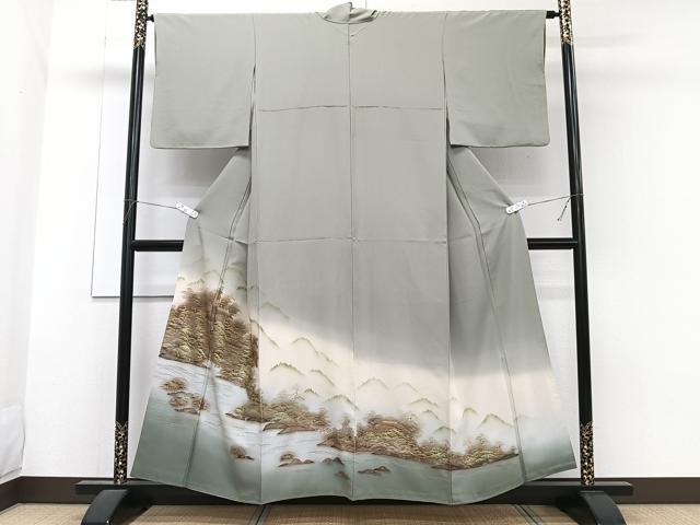 平和屋着物■豪華色留袖　遠山風景文　暈し染め　金彩　正絹　逸品　CABG6865xi